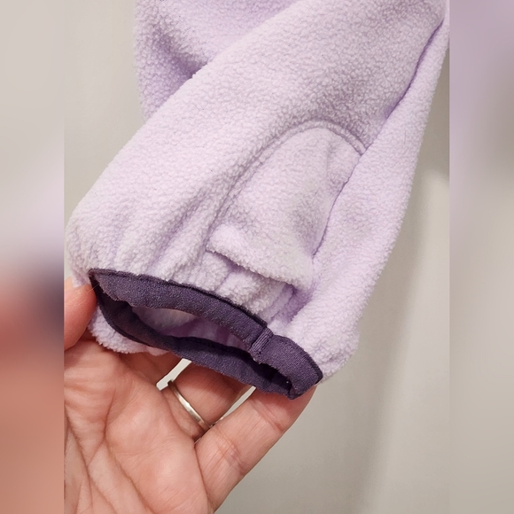 Athleta Girl Transition‎ Half Zip Color: Oxalis Violet Medium 8-10 - Picture 6 of 9